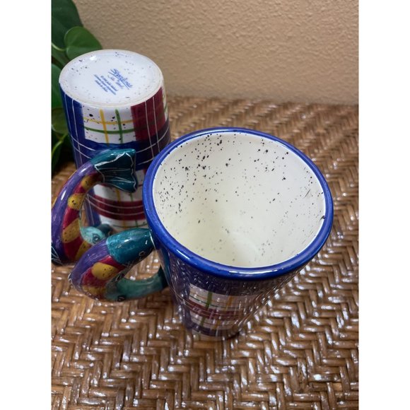 Julie Ueland Shorelines Fisherman Mug Fish Handle Otagiri - Picture 2 of 7